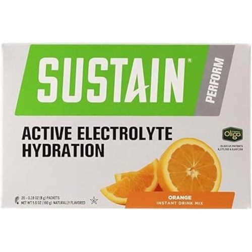 Melaleuca On The Go Sustain Sport Performance Hydration Drink-Orange Splash (20-28 Oz.Packets)