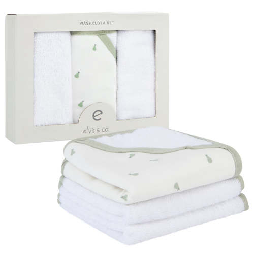 3 Pack Washcloth Set - Sage Pears – Ely's & Co.