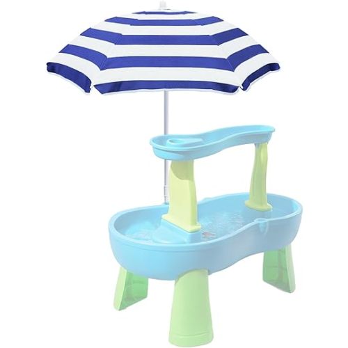 Beach Umbrella for Kids Water Table & Picnic Table Shade, Heavy-Duty Children's Portable Outdoor Umbrella, 47 Inch UV Protection for Sand Play, Camping, Garden and Beach