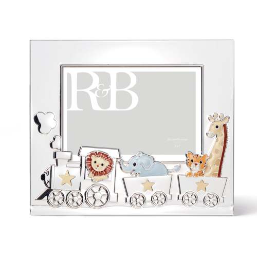 Animal Train Silverplate 5x7 Photo Frame