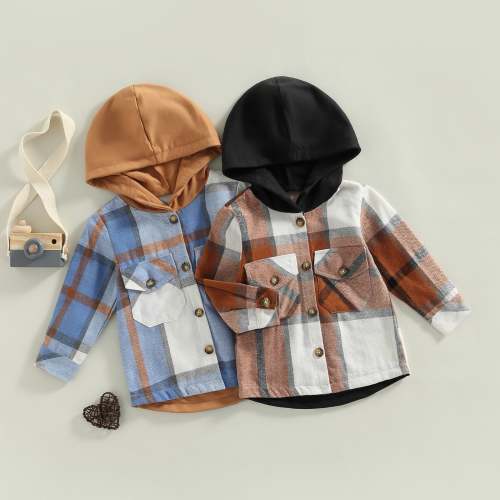 Plaid Hooded Shacket