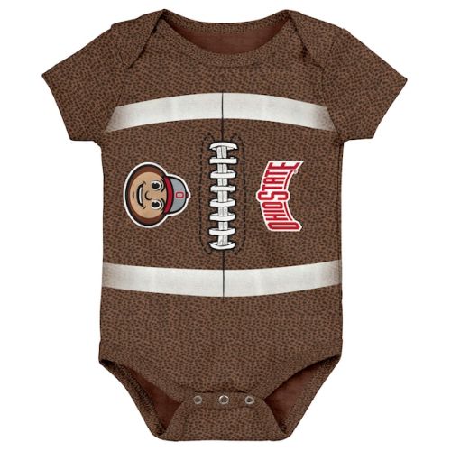 Ohio State Buckeyes Newborn & Infant Catch Me Football Bodysuit - Brown