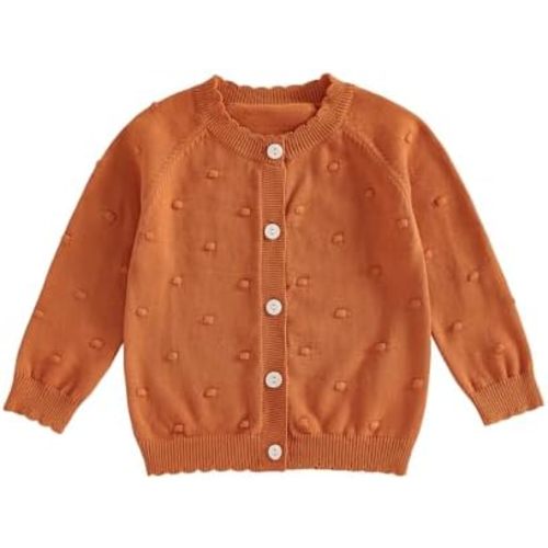 Baby Girl Cardigan Long Sleeve Button Up Sweater Toddler Girl Fall Outfits