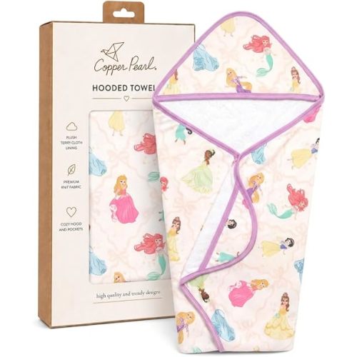 Copper Pearl Premium Knit Hooded Bath Towel Disney Princess
