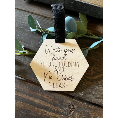 Hexagon Wash Your Hands Engraved Wooden Sign Baby Shower - Etsy
