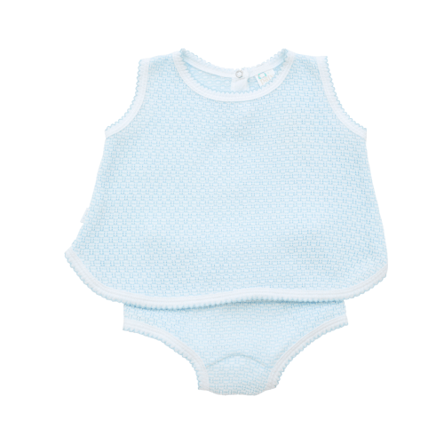 Sleeveless Diaper Set- Blue