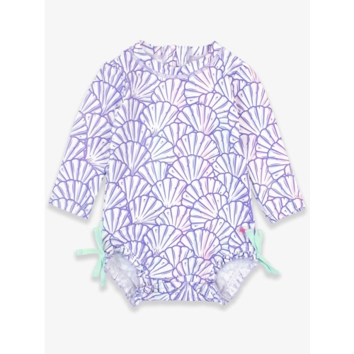 Long Sleeve One Piece Rash Guard | RuffleButts & RuggedButts