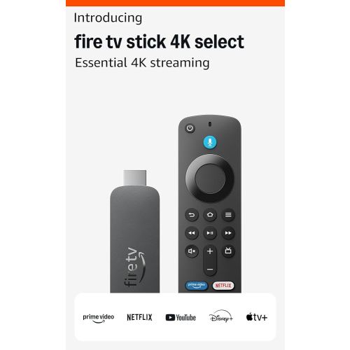 Amazon Fire TV Stick 4K Select (newest model), start streaming in 4K, AI-powered search, and free & live TV