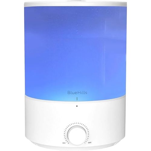 BlueHills Premium 4000 ml XL Essential Oil Diffuser 4L 4 Liter 70 Hour Run Humidifier Aromatherapy 1 Gallon Big Capacity High Mist Output for Large Room Home Mood Lights Long Run Diffuser White E401