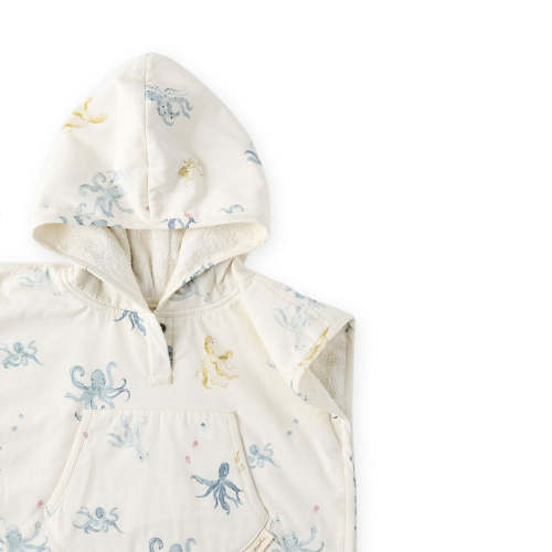 Hooded Poncho Towel - Octopus Oasis
