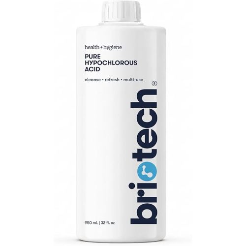 BRIOTECH Pure Hypochlorous Acid Cleanser, Original Premium HOCl Topical Solution, Multi-Purpose Cleaner, Family Approved & Pet Friendly, 32 fl oz Refill