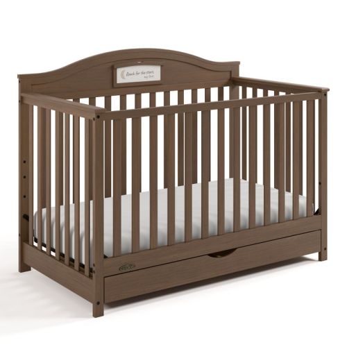 Graco Story Customizable 5-in-1 Convertible Crib with Drawer Hazelnut