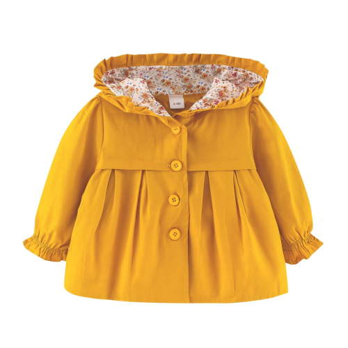 Utlike Girls Jacket Toddler Casual Spring Fall Hooded Jackets Windbreaker Jacket outerwear Coat Baby Comfort Fit Top For Daily Wear Size 3 Months-6 Months