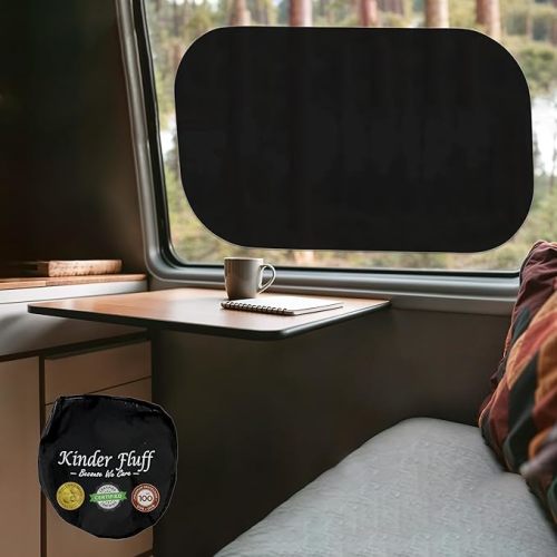 Car Window Shades - Certified 99.79% UVA & 99.95% UVB Sun Protection. Award Winning car Sun Shade for Side Windows. 4 Pack Semi Transparent 22" x 14" - Window Shade for car Baby by Kinder Fluff