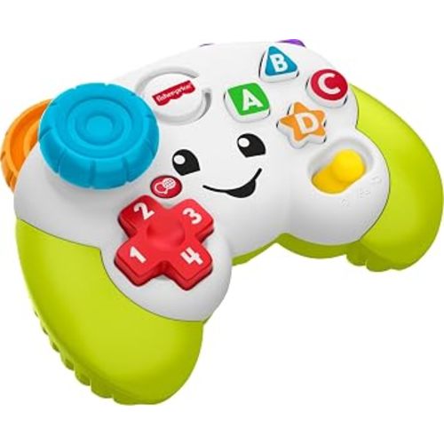 Fisher-Price Baby & Toddler Toy Laugh & Learn Game Controller, Green, Musical Learning Activity for Pretend Play Infants Ages 6+ Months