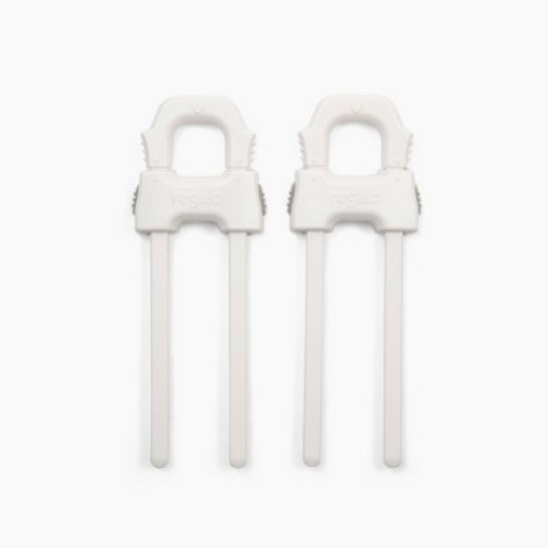 Regalo Home Safety Sliding Locks Cabinet Handle Lock Baby Proofing Lock Child Safety Cabinet Latch - White