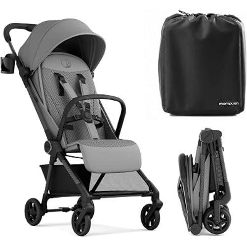 Mompush Nexis Carbon Fiber Lightweight Travel Stroller, Carry-On, Grey