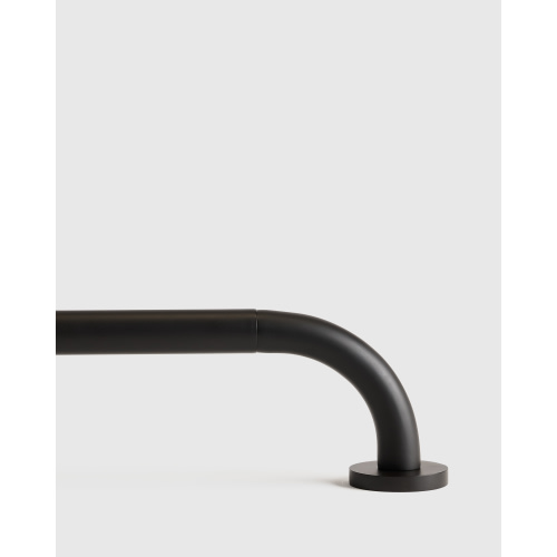 Solid Brass Room Darkening Curtain Rod in Matte Black