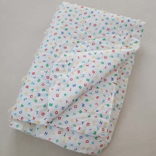 Vintage ABC Letters Toddler Blanket