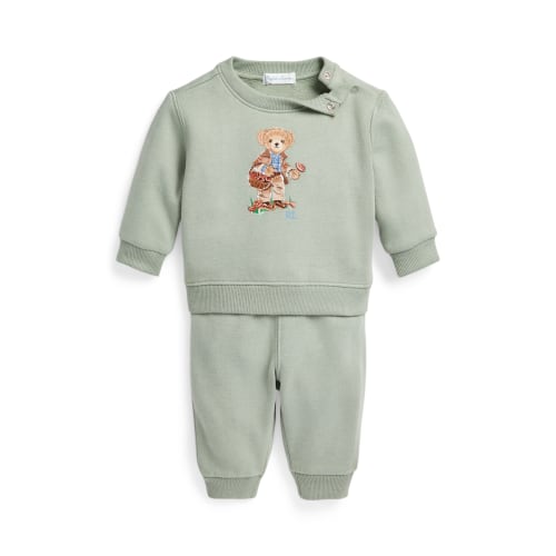 Polo Bear Fleece Sweatshirt Pant Set
