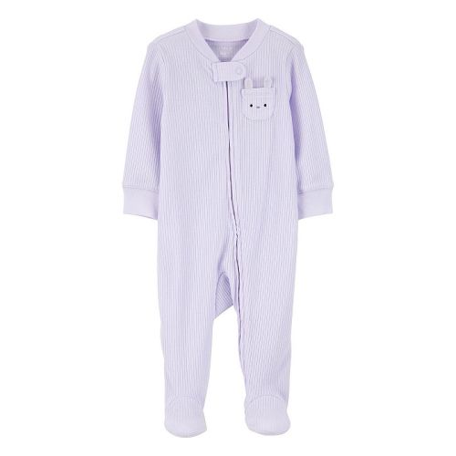 Baby Girl Carter's Bunny 2-Way Zip Ribbed Sleep & Play Pajamas