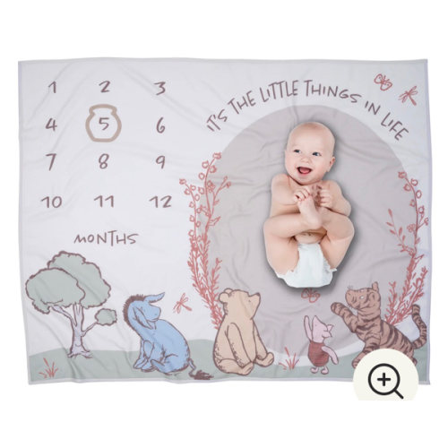 Pooh Milestone Blanket