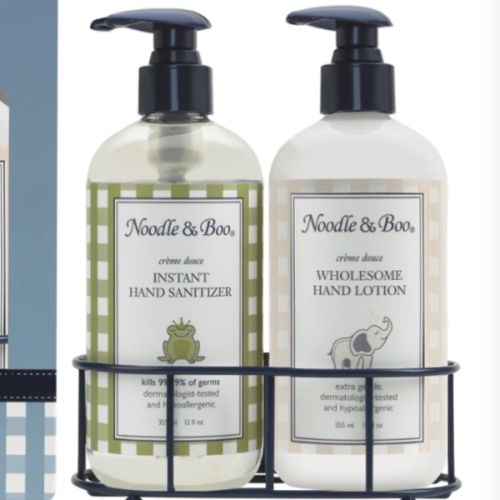Hand Sanitizer & Lotion Caddy Set – Noodle & Boo