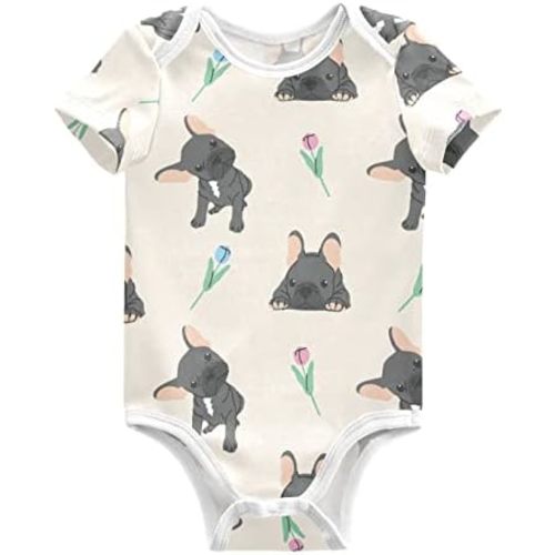 vvfelixl Baby Bodysuits Short Sleeve Cotton Baby Clothes For Boys Funny Baby Suits For Girls 0-24 Months