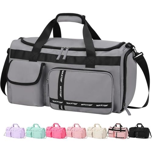 MAXTOP Large Gym Bag for Women Men Duffle Bag With Wet Dry Separation