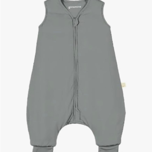 GUNAMUNA Baby Footie Sleep Bag, Walkable Wearable Blanket with Easy Diaper Zipper, Convertible Foot Cuffs, Anti-Slip Grips