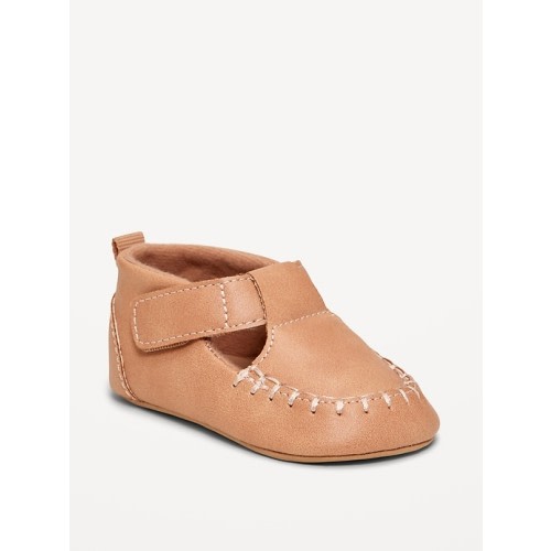 Faux-Leather Moccasin Shoes for Baby