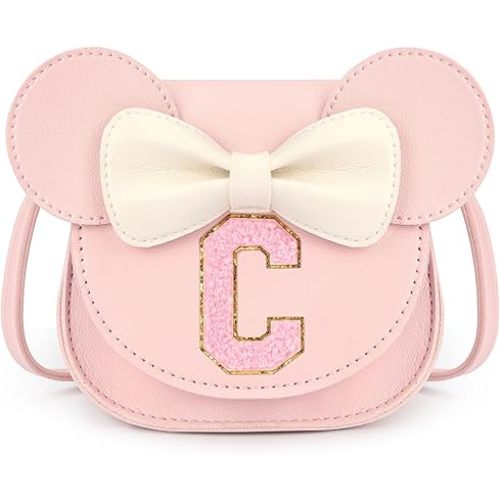mibasies Toddler Purse for Girls - Pink Letter C