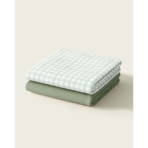 Gingham Crib Sheet Set | Nestig
