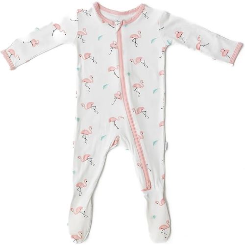 Bamboo Little Soft Baby Footie Pajamas, Baby Clothes, Newborn Sleepers, 95% Viscose and 5% Spandex, 0-24 Months