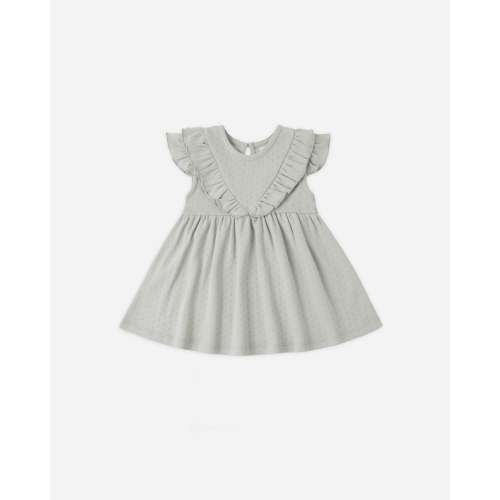 Sleeveless Ruffle V Dress Sage – Quincy Mae