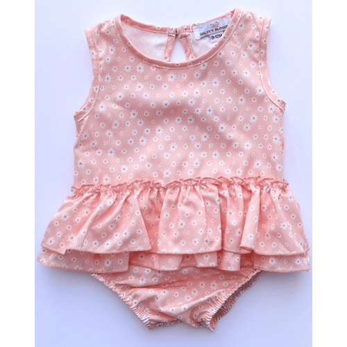 Clare Ruffle Bubble Romper - Watermelon - Bailey's Blossoms