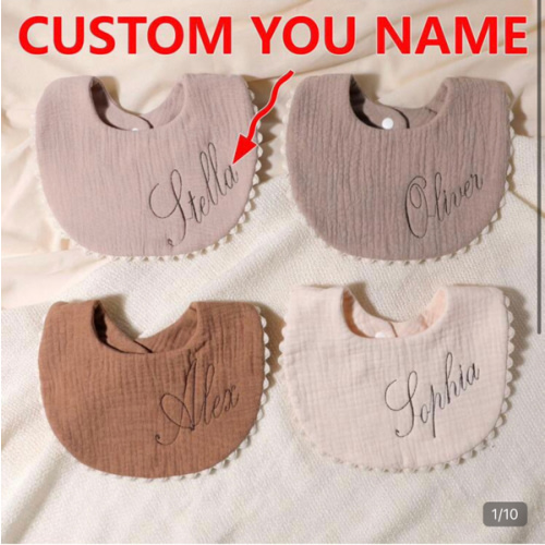 3pcs/Set Customized Embroidered Name Baby Bibs, Drool Towels, Baby Gifts For Boys And Girls,Multi-Functional,Ornamental,Letter,Stylish,Modern,Colorful,Cute,Adorable,Casual,Custom,Personalised,Unique,Customized,Ideal Gifts For Him,Ideal Gifts For Her,Custo