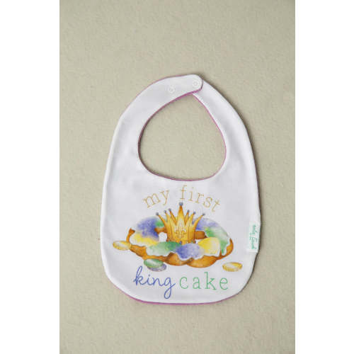My First King Cake Organic Cotton Baby Bib