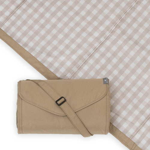 Outdoor Blanket - Beige Buffalo Check