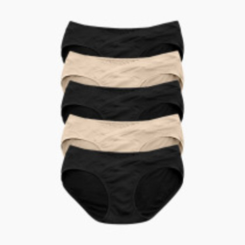 Kindred Bravely Under-the-Bump Maternity Bikini Underwear (5-Pack) - Neutrals, Medium