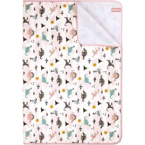 1 Pcak Baby & Kids Waterproof Pee Pad 39"x54" Dino Bed Wetting Pad