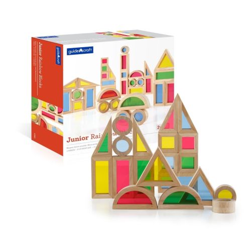 Guidecraft 40 Piece Jr. Rainbow Blocks