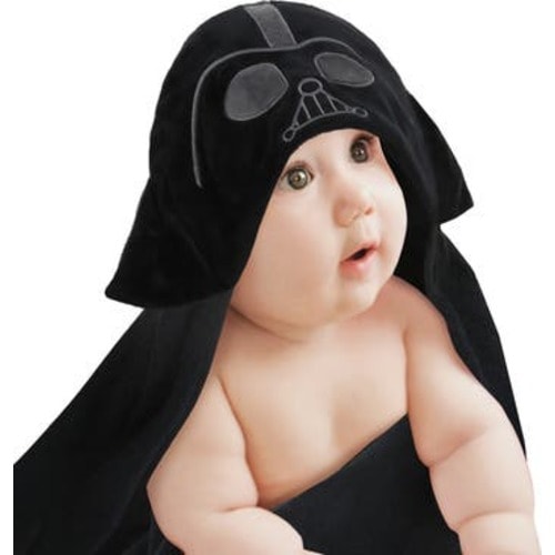 Star Wars Darth Vader Black Luxury Cotton Hooded Baby Bath Towel