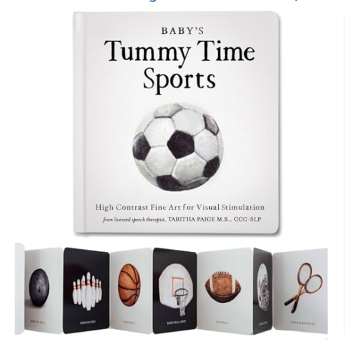 Baby's Tummy Time Sports: High-Contrast Book