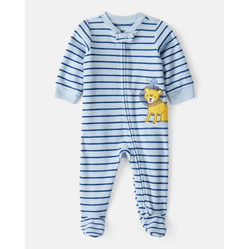 Baby Boy Lion Print Loose Fit Sleep & Play Pajamas - Blue - Carter's | Carter's