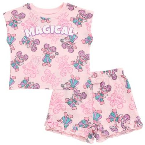 Sesame Street Abby Cadabby Waffle Knit T-Shirt Shorts Outfit Set Newborn to Infant