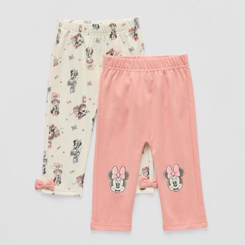 Disney Baby Girls Straight Regular Fit Minnie Mouse Pull-On Pant, Color: Pink - JCPenney
