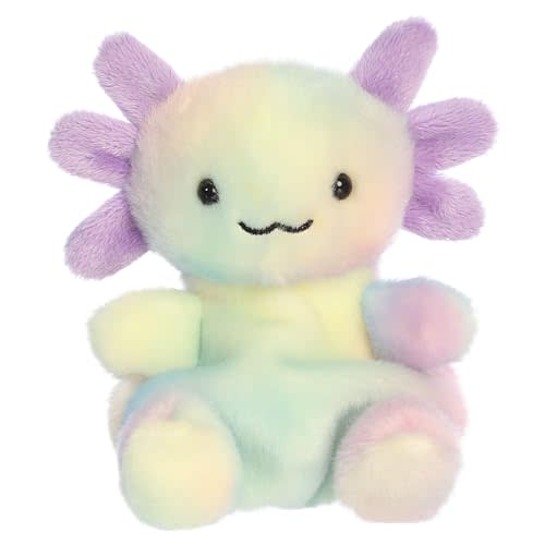 Aurora Adorable Palm Pals Xochitl Rainbow Axolotl Stuffed Animal - Fun Collectible Plush for Kids and Adult Collectors - Perfect for Decorating Rooms and Birthday Gifts - 5 Inches