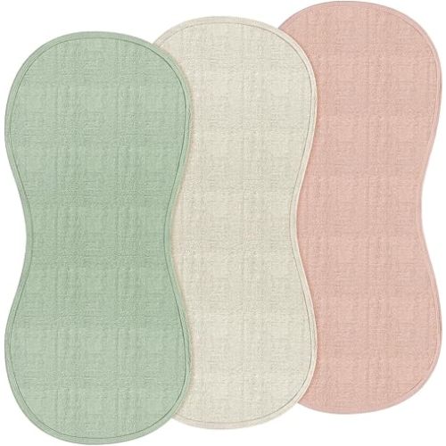 Hhahafelt 3 Pcs Changing Pad Liners Fits in Peanut Shape Changing Pad Waterproof Diaper Mats Organic Cotton Peanut Mats are Warm on a Baby's Back, Washable Reusable(Fresh Style)