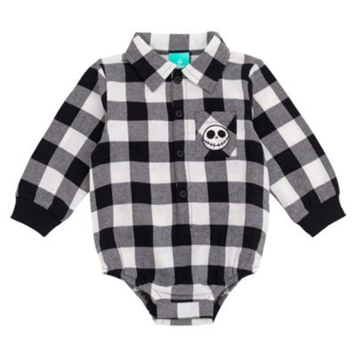 Disney Junior Baby Plaid Flannel Bodysuit Newborn to Infant
